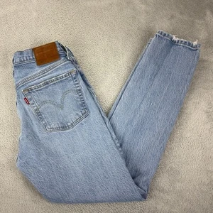 Levi's 501 Light Blue Denim Distresses Jeans Women's Size 26 x 28 US - Picture 1 of 16