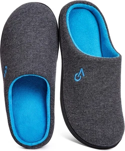 Zapatillas de casa de espuma viscoelástica de dos tonos para hombre interior exterior suela de goma duradera - Imagen 1 de 17