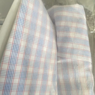 Charles Tyrwhitt Cornflower Blue Pink Poplin Multi Check Extra Slim Shirt 16/33" - Image 1 of 4