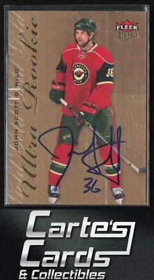 John Scott 2009-10 Fleer Ultra #223 Gold Medallion Wild RC TTM/IP Signed Auto - Image 1 of 2