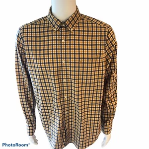 Camisa Nautica Para Hombres L Calce Clásico Azul Amarillo Blanco A Cuadros Manga Larga Con Botones - Imagen 1 de 10