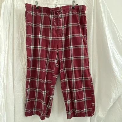 Pantalones de pijama Life is Good para hombre XL rojos a cuadros cómodos ropa de dormir holgados acogedores logotipo Foto 1 de 4