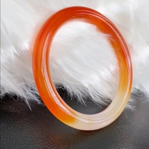 Bracciale Agata Naturale Arancio Giallo Rosso Diametro Interno 61 mm - Forma Tonda MN14 - Foto 1 di 12