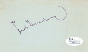 HANK GREENBERG d 1986 Signed 3X5 Index Card Baseball JSA U88479 - Picture 1 of 1