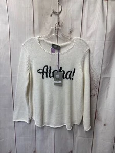 NWT Wooden Ships Women's Size Small/Medium White Sweater - Picture 1 of 3