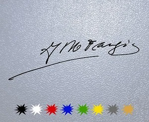STICKER PEGATINA DECAL VINYL Juan Manuel Fangio Signature - Picture 1 of 2