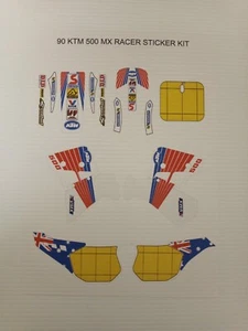 1990 90' KTM 500 MX RACER DECAL SET - Picture 1 of 7