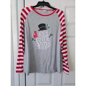 Camisa muñeco de nieve manga larga vacaciones/navidad para mujer talla 2xl - Imagen 1 de 4