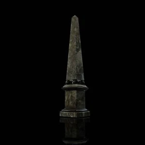 Classic Marble Obelisk Salomè And Black Belgium H.48Cm - Picture 1 of 2