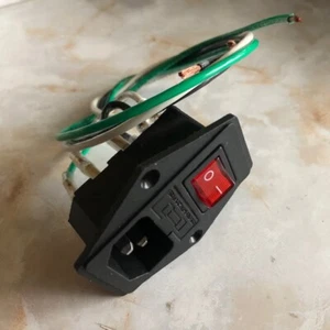 ready to install Power Socket with Fuse Switch 3 Pin IEC320 C14 USA Plug - Picture 1 of 4