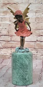 Estatua mítica artesanal de bronce de hada de ángel multicolor de Milo - Imagen 1 de 10