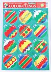 One (1) 12 In. X 17 In. Sheet Christmas Reusable Window Clings. USA