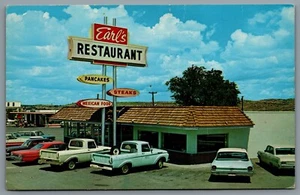 Postcard Gallup NM c1969 Earl’s Restaurant Pancakes Steak Mexican Route 66 - Bild 1 von 2