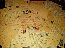 FRANCHIGIA LOTTO di 25 CARTOLINE POSTALI RISPOSTA PAGATA anni '30 VARIE
