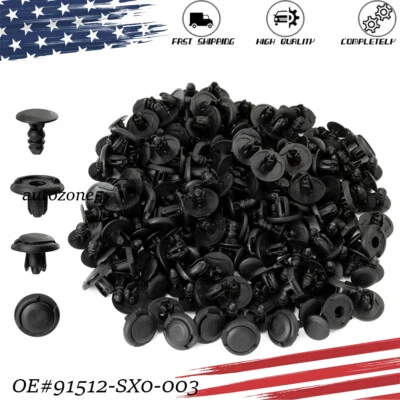 100PCS For Honda Civic Accord Acura Integra Fender Liner Clips Push Retainer US - Image 1 of 4