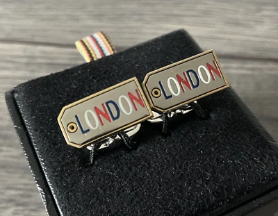PAUL SMITH LONDON Gepäckanhänger Manschettenknöpfe Einzelhandel £110 BNIB - Bild 1 von 4