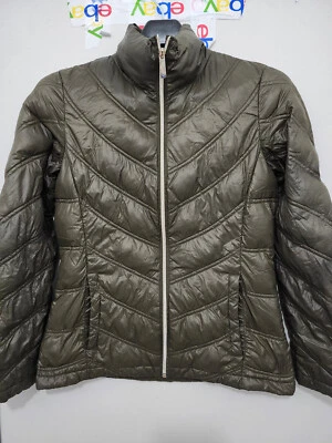 Chaqueta Calvin Klein Mujer XS Plumón Oliva Premium Embalable Ligera Acolchada Foto 1 de 4