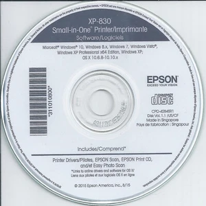 Epson XP-830 BackUP Software for printer - Picture 1 of 1