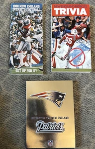 New England Patriots 1980 Media Guide, 1988 Trivia,History Of The Patriots VHS  - Picture 1 of 10