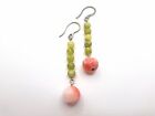 Pink & Green Chalcedony Dangles | Bohemian Summer Earrings | Colorful Earrings