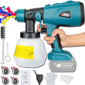 200W High Pressure Cordless Paint Sprayer Electric HVLP Spray Gun for Bosch 18V - Picture 1 of 23