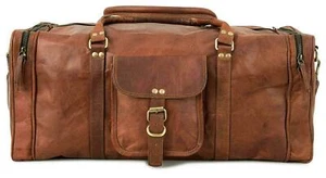Equipaje de viaje de lona de cuero vintage grande de alta calidad para hombre... - Imagen 1 de 4