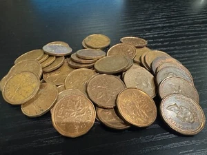 1993 CIRCULATED CANADA SMALL CENT FULL ROLL 50 COINS - Picture 1 of 1