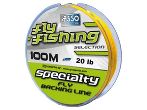 ASSO FLY FISHING BACKING CODA TOPO BOBINA 100 MT GIALLO LB 20 - Foto 1 di 1