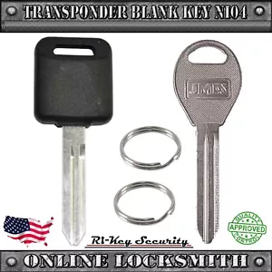New Transponder Key For Nissan Infinity Vehicles NI04 and Extra DA34 Service Key - Picture 1 of 2
