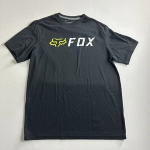Fox Racing Shirt Mens Size Medium Black Graphic Print Short Sleeve Casual - Picture 1 of 9