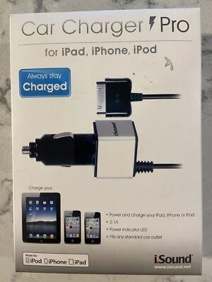 Isound Car Charger Pro  iPad iPhone Hard Drive iPod 2.1a New in Sealed Box - Image 1 of 2