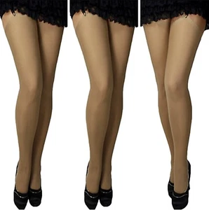 KLASSIKER!! 4 Paar warme dicke Strapsstrümpfe beige natur Strapse 67 den S-XL - Imagen 1 de 2