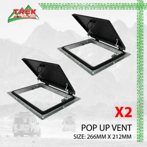 2X Pop up Roof Air Vent Black Horse Float Trailer Caravan RV Canopy Camper - Picture 1 of 2