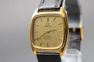 【Vintage N MINT】 Omega DeVille 1365 24mm Square Womens Quartz Watch From JAPAN - Picture 1 of 10