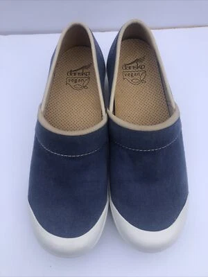 Dansko Vegan Denim White Rubber Nursing Shoes Size 9.5 - Image 1 of 4