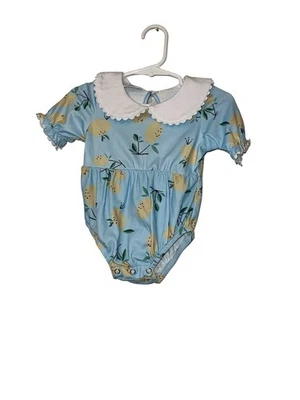 Mameluco Burbuja Estampado Limón Azul Cuello Talla 6-12m Foto 1 de 3