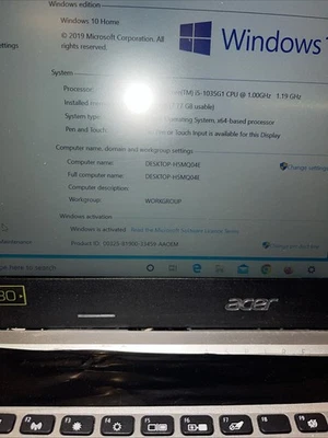 ACER Aspire 5 Intel Core I5 10th Gen 8gb 256nvne Tatty Faulty Spare Repair - Image 1 of 4