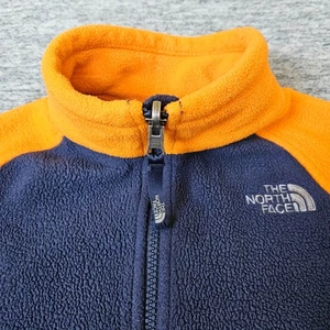 THE NORTH FACE BOYS KHUMBU TKA 300 MEDIUM FLEECE JACKET -COSMIC BLUE/ ORANGE - Picture 1 of 10