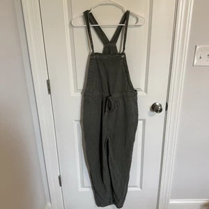 American Eagle Outfitters Damen Overall gerades Bein ärmellos zum Binden grün Small - Bild 1 von 7