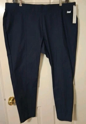 Calvin Klein Modern Essentials W SZ 2X Pull-on Navy Elastic Waist Pants NWT - Image 1 of 4