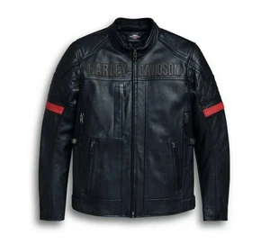 Harley-Davidson Men’s Vanocker Leather Jacket Cowhide Bomber Biker Motorcycle - Picture 1 of 3