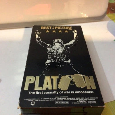Platoon VHS Vestron 1986 Orion Video Oliver Stone Film - Image 1 of 4
