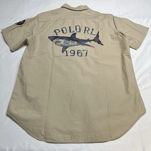 NEU Vintage 2003 Polo Ralph Lauren Hai Button-Down-Hemd Medium Sportsman 90er RRL - Bild 1 von 10