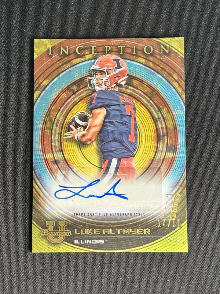 LUKE ALTMYER GOLD /50 AUTO RC 2022-23 BOWMAN INCEPTION UNIVERSITY AUTOGRAPH🔥🔥 - Image 1 of 1