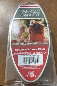 NEW YANKEE CANDLE CHRISTMAS MORNING PUNCH FRAGRANCED WAX MELTS 2.6 OZ.- LOT Of 1 - Picture 1 of 2