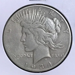 U.S. Peace Dollar Prem VF 1934-S - Bild 1 von 2