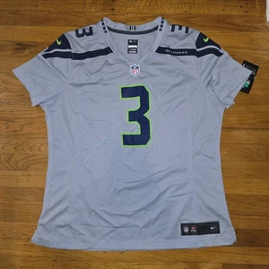 Nike Damen NFL Seattle Seahawks Football Trikot #3 Wilson grau XLarge - Neu mit Etikett - Bild 1 von 6