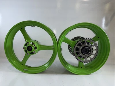 Juego recto llanta trasera delantera 24 21-25 Kawasaki ZX10R ZX10 #2077 Foto 1 de 4