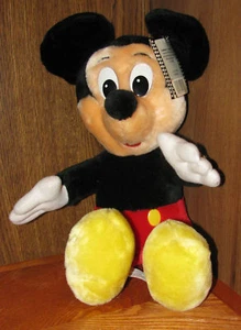 VINTAGE Mickey Mouse Plush 16" standing 12" sitting w TAGS - Picture 1 of 9