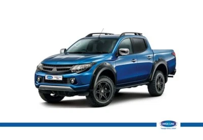 适合三菱 TRITON L200 黑色车厢铁路侧杆 2015 - 2018 2 件套 — 第 1/4 张图片